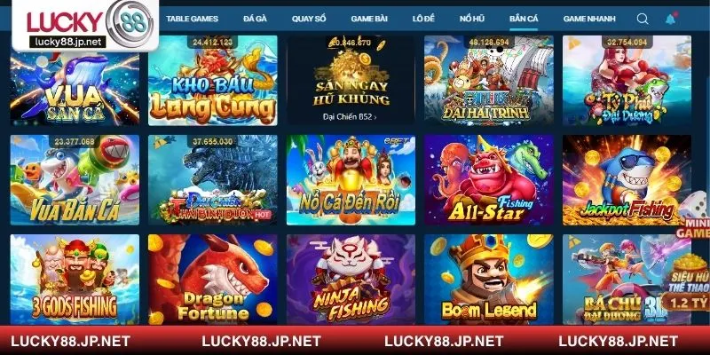 Săn cá Thần Tài là 1 trong top 5 game bắn cá Lucky88 nên trải nghiệm năm 2025 